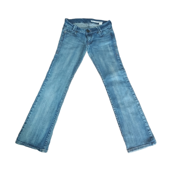 Dkny Denim - DKNY Jeans 3R Med Blue Distressed White Wash Bootcut. Dimensions waist 2…